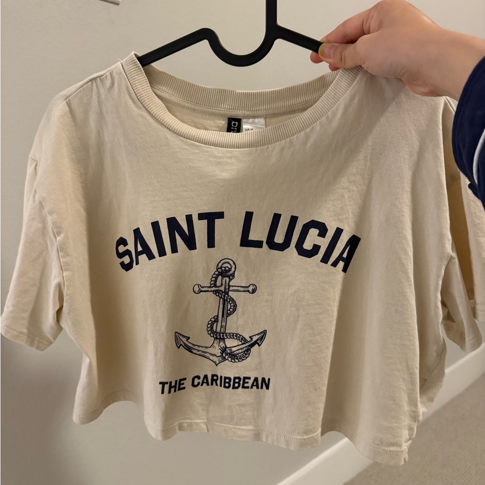 Saint Lucia Graphic Crop Tee